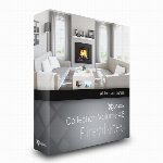 مدل های آماده شومینهCGaxis Models Volume 45 3D Fireplaces