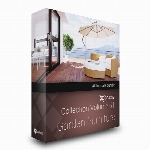 مدل های آماده صندلهای چوبی و راحتیCGaxis Models Volume 51 3D Garden Furniture