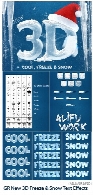 استایل فتوشاپ با بیش از 100 افکت یخ زدگی و برف از گرافیک ریورGraphicRiver New 3D Ice Cool Freeze And Snow Text Effects