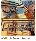 پروژه آماده افترافکت نمایش لوگو با افکت چیدمان قطعات طلایی به همراه آموزش ویدئویی از ویدئوهایوVideohive Corporate Gold Logo After Effects Template
