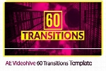 60 ترانزیشن متنوع برای افترافکت به همراه آموزش ویدئویی از ویدئوهایوVideohive 60 Transitions After Effects Template