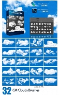 مجموعه براش فتوشاپ ابرهای متنوعCM Clouds Brushes