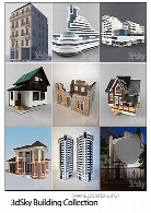 مدل های آماده سه بعدی ساختمان، برج، خانه و آپارتمان3dSky Building Collection
