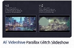 پروژه آماده افترافکت اسلایدشو تصاویر با افکت پارالاکس و گلیچ از ویدئوهایوVideohive Parallax Glitch Slideshow After Effects Template