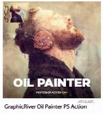 اکشن فتوشاپ تبدیل تصاویر به نقاشی رنگ روغن حرفه ای به همراه آموزش از گرافیک ریورGraphicRiver Oil Painter CS4+ Photoshop Action
