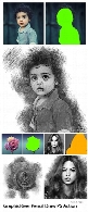 اکشن فتوشاپ تبدیل تصاویر به نقاشی حرفه ای با مداد از گرافیک ریورGraphicRiver Pencil Draw Photoshop Action