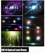 20 طرح لایه باز نورهای لنزی متنوعCM 20 Optical Lens Flares Pack 1 & 2