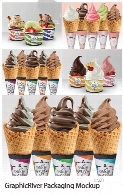 GraphicRiver Packaging Mockup Ice Cream Yogurt Cup Cone