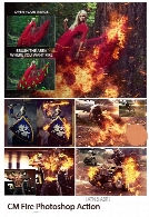 اکشن فتوشاپ ایجاد افکت شعله آتش بر روی تصاویرCM Fire Photoshop Action