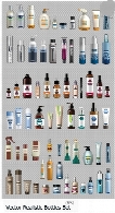 تصاویر وکتور بطری محصولات آرایشی و بهداشتی و داروDigital Vector Realistic Bottles Set Collection