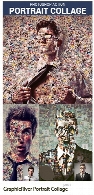 اکشن فتوشاپ ساخت تصاویر کلاژ به همراه آموزش ویدئویی از گرافیک ریورGraphicRiver Portrait Collage
