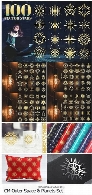 100 تصویر کلیپ آرت، وکتور و لایه باز ستاره های تزئینی متنوعCreativeMarket 100 Star Vector Ornaments