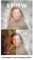 اکشن فتوشاپ ایجاد افکت باریدن برف متحرک به همراه آموزش ویدئویی از گرافیک ریورGraphicRiver Animated Snow Photoshop Action