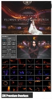 100 تصویر کلیپ آرت افکت خطوط نورانی رنگی متنوع به همراه پنل نصب فتوشاپCreativeMarket Premium Overlays Collection