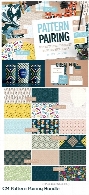 مجموعه تصاویر وکتور پترن با طرح های متنوع هندسی، گلدار، هنری و قدیمیCM Pattern Pairing Bundle