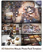 پروژه آماده افترافکت نمایش تصاویر با افکت موزاییکی همراه با آموزش ویدئویی از ویدئوهایوVideohive Mosaic Photo Pack After Effects Templates