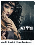 اکشن فتوشاپ ایجاد افکت باران بر روی تصاویر از گرافیک ریورGraphicRiver Rain Photoshop Action