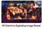 پروژه آماده افترافکت نمایش تصاویر با افکت انفجار از ویدئوهایوVideohive Exploding Image Reveal After Effects Template