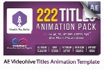 پروژه آماده افترافکت 222 انیمیشن عنوان بندی افترافکت به همراه آموزش ویدئویی از ویدئوهایوVideohive Titles Animation After Effects Template