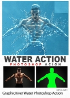 اکشن فتوشاپ ایجاد افکت آب بر روی تصاویر از گرافیک ریورGraphicRiver Water Photoshop Action