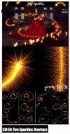 20 تصویر کلیپ آرت خطوط جرقه های آتش برای تصاویرCM 5K Fire Sparkles Overlays