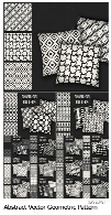 تصاویر وکتور پترن با طرح های اشکال هندسی و انتزاعی سیاه و سفیدCreative Abstract Concept Vector Monochrome Geometric Pattern