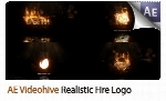 پروژه آماده افترافکت نمایش لوگو با افکت شعله آتش از ویدئوهایوVideohive Realistic Fire Logo