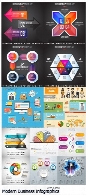 تصاویر وکتور نمودارهای اینفوگرافیکی تجاریModern Business Infographics Elements Collection