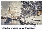 اکشن فتوشاپ ایجاد افکت باریدن برف متحرک بر روی تصاویر به همراه آموزش ویدئویی از گرافیک ریورGraphicRiver Gif Animated Snow Photoshop Action