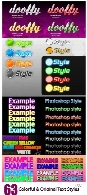 مجموعه استایل فتوشاپ با 63 افکت متنوع متن63 Colorful And Original Text Styles For Photoshop Style