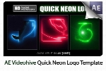 پروژه آماده افترافکت نمایش لوگو با افکت نور ئنون رنگی از ویدئوهایوVideohive Quick Neon Logo After Effects Templates