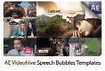 پروژه آماده افترافکت ایجاد حباب گفتگو بر روی ویدئو به همراه آموزش ویدئویی از ویدئوهایوVideohive Speech Bubbles After Effects Templates