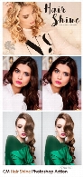 اکشن فتوشاپ ایجاد درخشندگی بر روی موCM Hair Shine Photoshop Action
