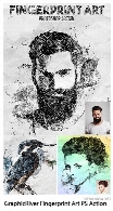 اکشن فتوشاپ ساخت تصاویر هنری با اثرانگشت از گرافیک ریورGraphicRiver Fingerprint Art Photoshop Action
