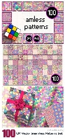 100 تصویر وکتور پترن موزاییکی رنگارنگCM Vector BIG Seamless Patterns Set