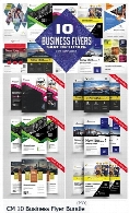 10 قالب لایه باز فلایرهای تجاری متنوعCM 10 Business Flyer Bundle