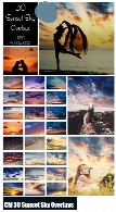 30 تصویر کلیپ آرت آسمان ابری و غروب آفتابCM 30 Dramatic Sunset Sky Overlays