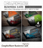 تصاویر لایه باز کارت ویزیت با چهار رنگ متنوع از گرافیک ریورGraphicRiver Business Card