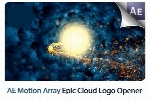 پروژه آماده افترافکت نمایش لوگو با افکت های Mition FXMotion Array Epic Cloud Logo Opener After Effects Project