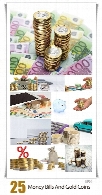 تصاویر با کیفیت صورتحساب مالی، پول و سکهMoney Bills And Gold Coins Business Concept