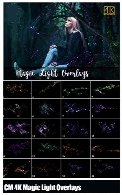 تصاویر کلیپ آرت افکت های نورانی جادویی با رزولوشن 4k برای تصاویرCM 4K Magic Light Overlays