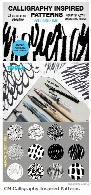 مجموعه پترن با طرح های خط خطی سیاه و سفیدCM Calligraphy Inspired Patterns