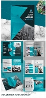 تصاویر وکتور قالب آماده بروشور تجاری دولتCM Abstract Clean Brochure