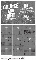 50 تصویر وکتور عناصر طراحی گرانج و کثیفCM Grunge And Dirt Vector Pack