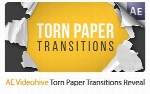 پروژه آماده افترافکت ترانزیشن پاره شدن کاغذ به همراه آموزش ویدئویی از ویدئوهایوVideohive Torn Paper Transitions Reveal Pack AE Templates