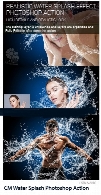 اکشن فتوشاپ ایجاد افکت پاشیدن آب بر روی تصاویرCM Water Splash Photoshop Action
