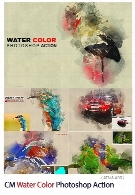 اکشن فتوشاپ تبدیل تصاویر به نقاشی آبرنگی هنریCM Water Color Photoshop Action