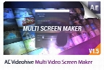 اسکریپت ساخت صفحه نمایش چندگانه در افترافکت به همراه آموزش ویدئویی از ویدئوهایوVideohive Multi Video Screen Maker Auto After Effects Templates
