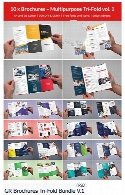 10 تصویر لایه باز بروشورهای سه لت متنوع از گرافیک ریورFold Bundle vol.1
