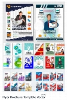 مجموعه تصاویر وکتور قالب آماده بروشور و فلایرهای متنوعFlyer Brochure Template Design Vector